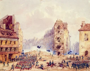 Barricade at Faubourg Saint-Antoine and the Death of General Negrier, 25th June 1848